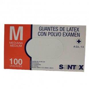 Guantes de Latex  100 uds. Talla 7 / 8  ( M )